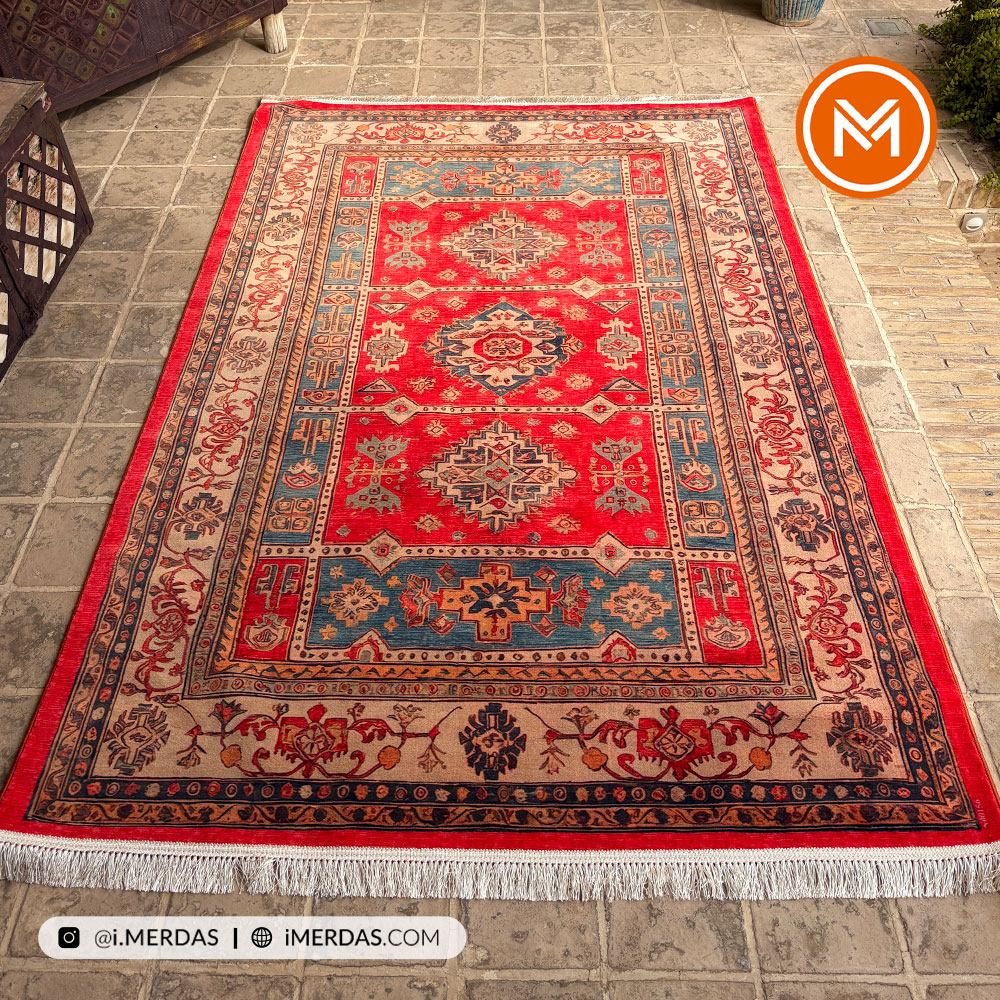 فرش کهنه نما کد N00156 زمینه تمام رنگ